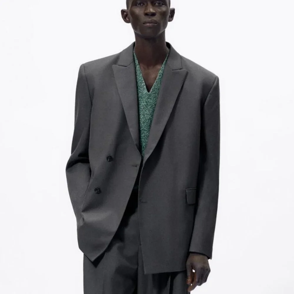 NWOT Zara Limited Edition Wool Blend Slim Fit Suit Blazer
